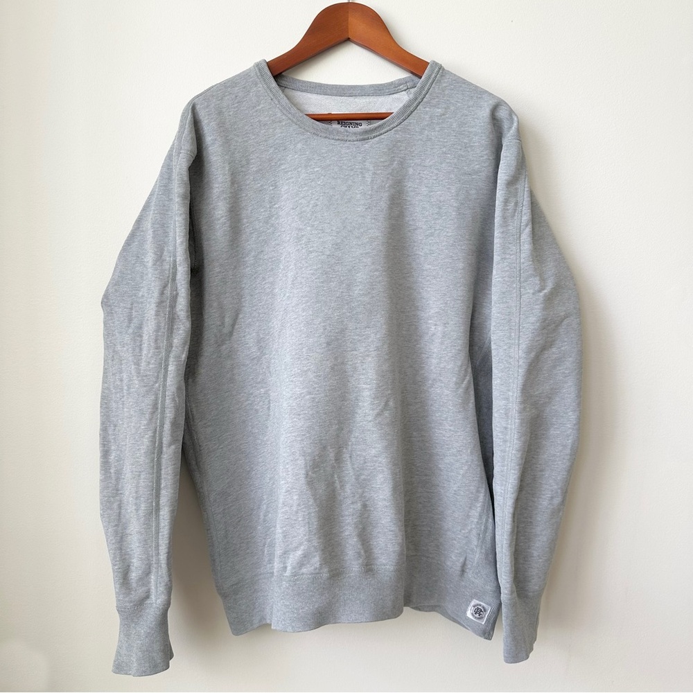 REIGNING CHAMP | MIDWEIGHT TERRY FLEECE SLIM
CREWNECK SWEATSHIRT (HEATHER GREY)